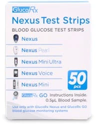 GlucoRx Nexus Test Strips 50 Pack