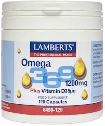 Lamberts Omega 3, 6 And 9 Plus Vitamin D3 5g 120 Capsules