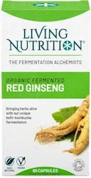 Living Nutrition Organic Fermented Red Ginseng 60 Capsules