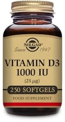 Solgar Vitamin D3 1000IU (25µg) 250 Softgels